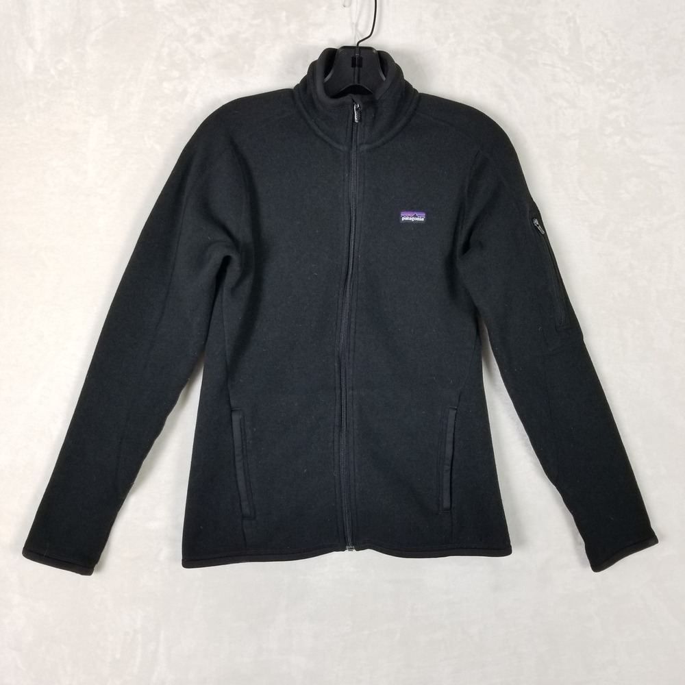 Patagonia Better Sweater Jacket Women Small Black Full Zip Fleece 25542